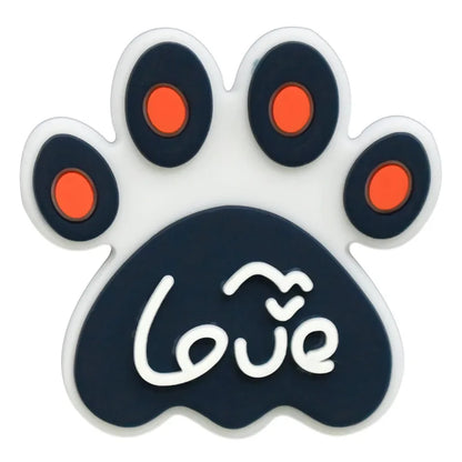 lovely dog paw PVC shoe Charms Slippers Buckle combination Fit Wristbands accessories Decoration Bands gift unisex party
