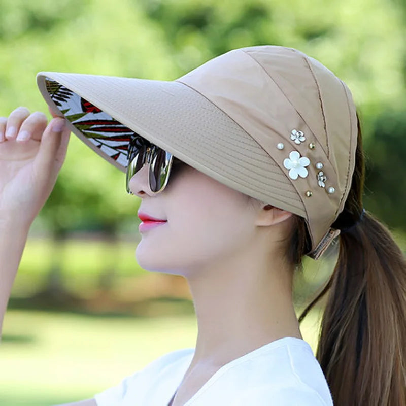 Korean Version Dome Sunshade Fisherman Hat Women's Summer Sunshade Hat Velcro Large Brim Basin Hat