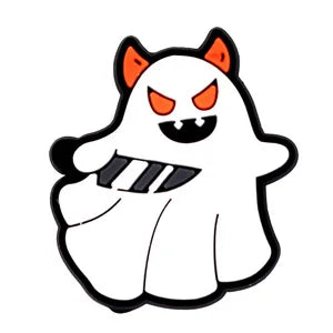 Hawlleen ghost PVC shoe Charms Buckle combination for Wristbands sandal Slippers accessories Decoration Bands gift unisex party