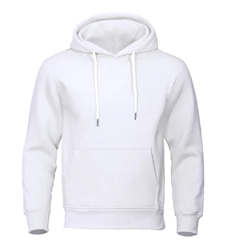 Autumn Winter Men Fleece Warm Mens Sweatshirt Casual Solid Color Streetwear Pullovers Sport School Fashion Hot Sale Hoodies