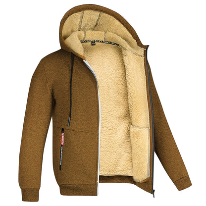 Men's Jacket Winter Camouflage Fleece Thicken Hooded Jackets Male Long Sleeve Coat Casual Zip Up Hoodies Streetwear Men's Coats