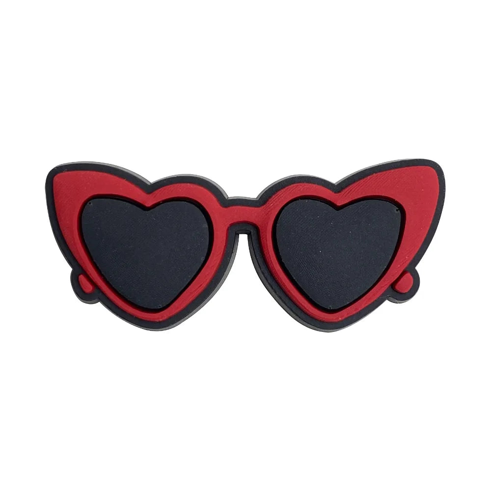 single 2K style glass PVC shoe Charms Slippers Buckle combination Fit Wristbands accessories Decoration Bands gift unisex party