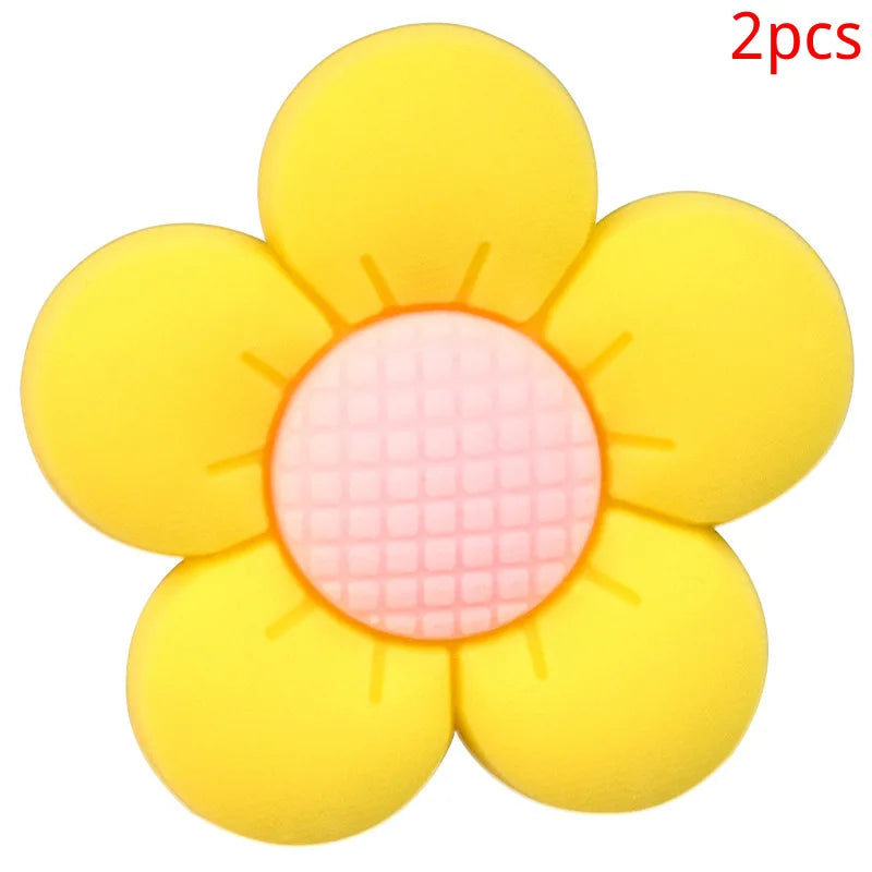 PVC Butterfly Flower Big Size Beach Bag Buckle Charms Decorations Accessories for Bog Totes Bag Woman DIY Gift Travel Pendant