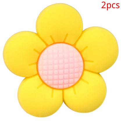 PVC Butterfly Flower Big Size Beach Bag Buckle Charms Decorations Accessories for Bog Totes Bag Woman DIY Gift Travel Pendant