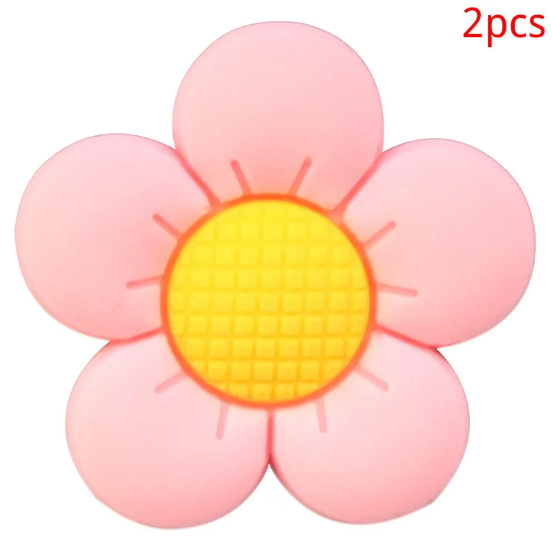 PVC Butterfly Flower Big Size Beach Bag Buckle Charms Decorations Accessories for Bog Totes Bag Woman DIY Gift Travel Pendant