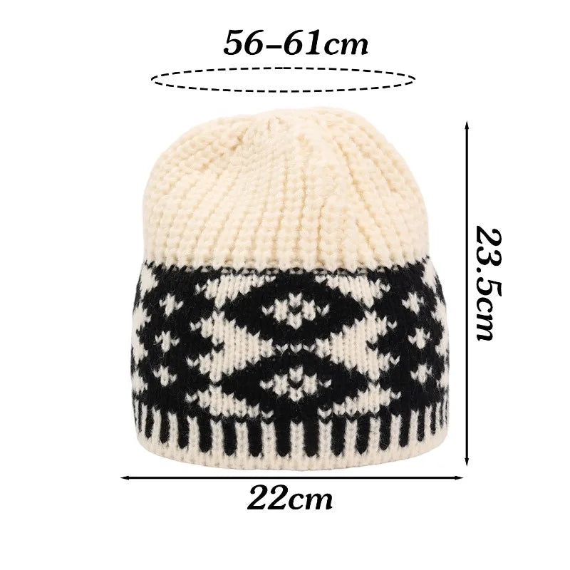 New Korean Windproof Fisherman Hat Coldproof Warm Knitted Beanie with Ear Protection Retro Style Autumn Winter Cap for Men Women