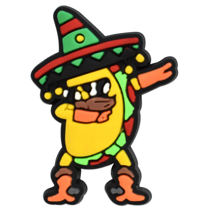 mexico series PVC shoe Charms Slippers Buckle combination Fit Wristbands accessories Decoration Bands gift unisex party