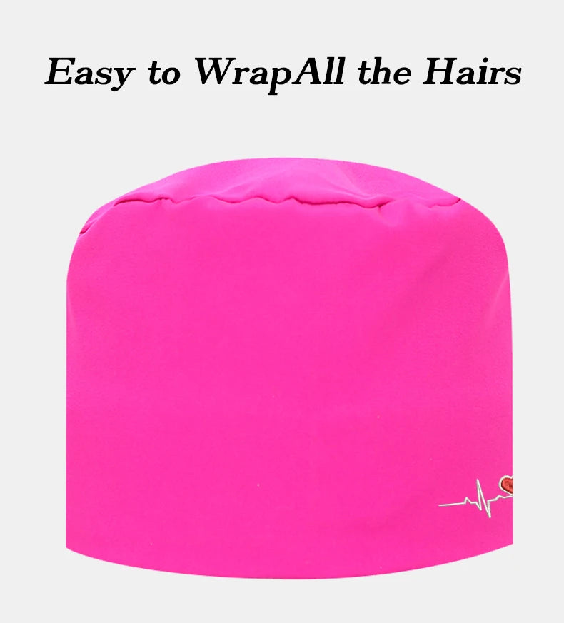 ECG Embroider Working Hats for Man Woman Pet TOOTH Clinic Scrub Caps Quick Dry Breathable Dentist Cap MSG-03