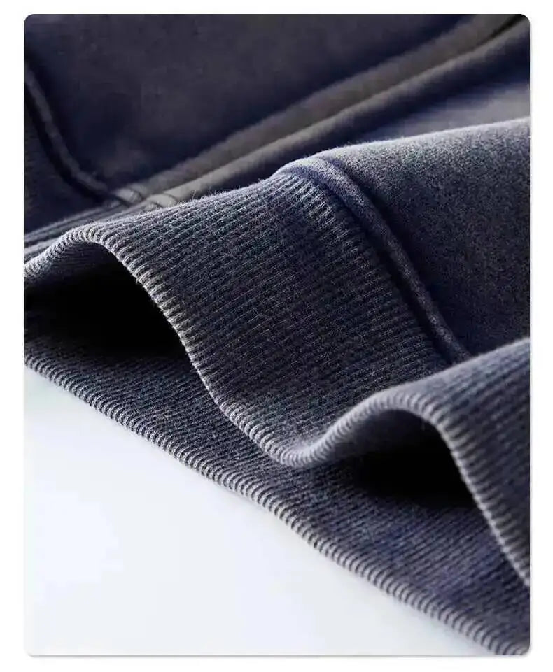 IEFB Men's Wear Wax Printing Vintage Male Hoodies Oversized Loose Zipper Water Washed Plush Sweatshirt Trendy New 9C9349