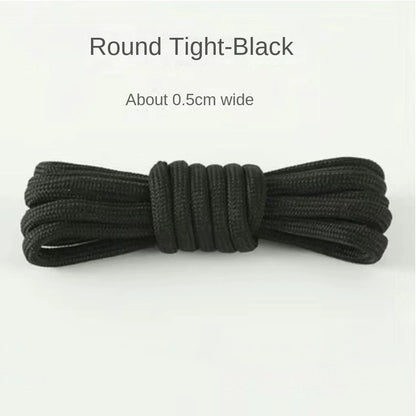 Light Gray Shoelaces Sports Shoes Wear-resistant Rope Men's Round Style Women's Flat Shoelaces Rope Casual Flat Round Sneakers