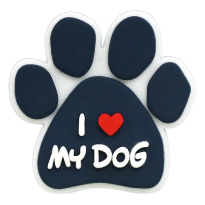 lovely dog paw PVC shoe Charms Slippers Buckle combination Fit Wristbands accessories Decoration Bands gift unisex party