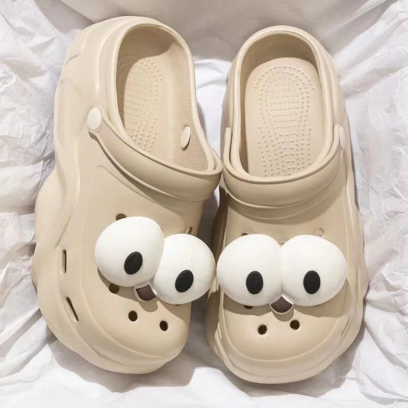 Women DIY Cute Animal button Decor Clogs Fashion Summer Spring Autumn Beach Sandals Cave Hole Female Garden Shoes Students Girls
