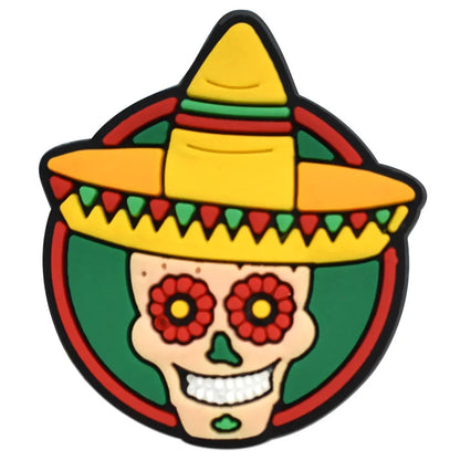 mexico series PVC shoe Charms Slippers Buckle combination Fit Wristbands accessories Decoration Bands gift unisex party