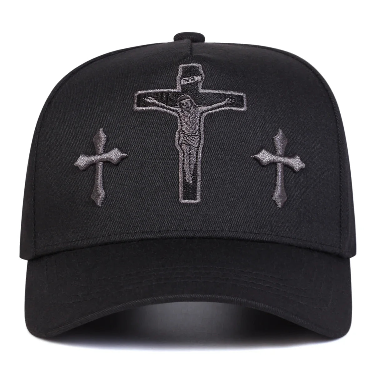 Unisex Cross Embroidery Baseball Caps Spring and Autumn Outdoor Adjustable Casual Hats Sunscreen Hat Sports Cap