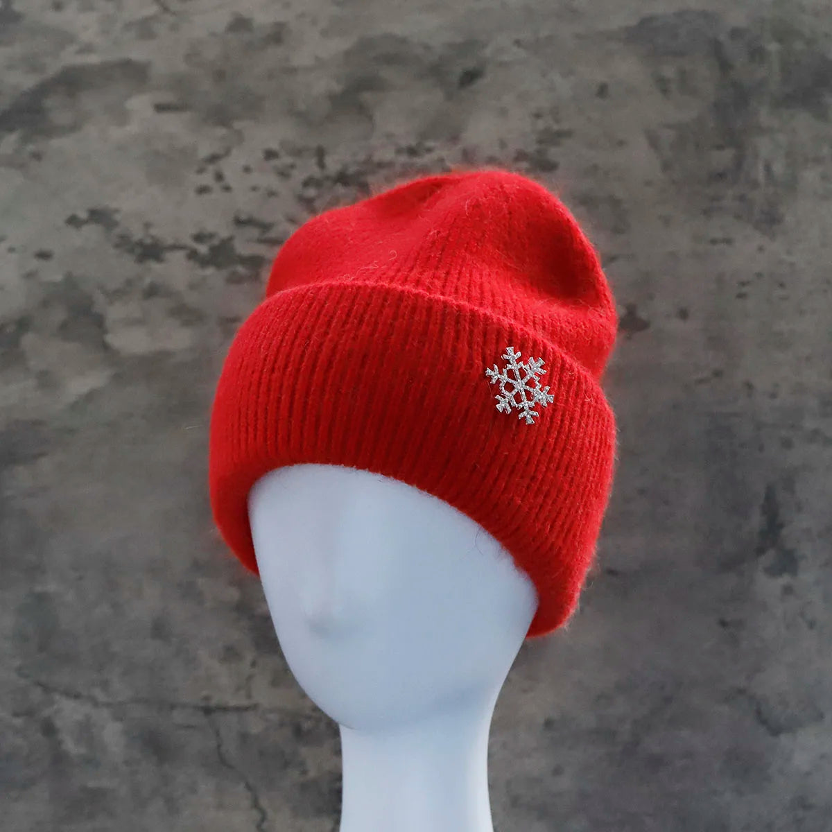 Hot Selling Winter Hat Real Rabbit Fur Winter Hats For Women Snowflake Warm Beanie cold Hats Women Solid Adult Cover Head Cap