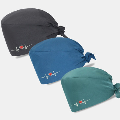 ECG Embroider Working Hats for Man Woman Pet TOOTH Clinic Scrub Caps Quick Dry Breathable Dentist Cap MSG-03