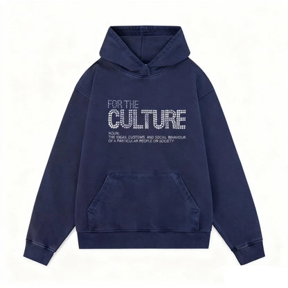 Retro Fashion Hoodies Autumn Winter New Loose American Personalized Clothing Trend Letter Rhinestones Trendy Streetwear