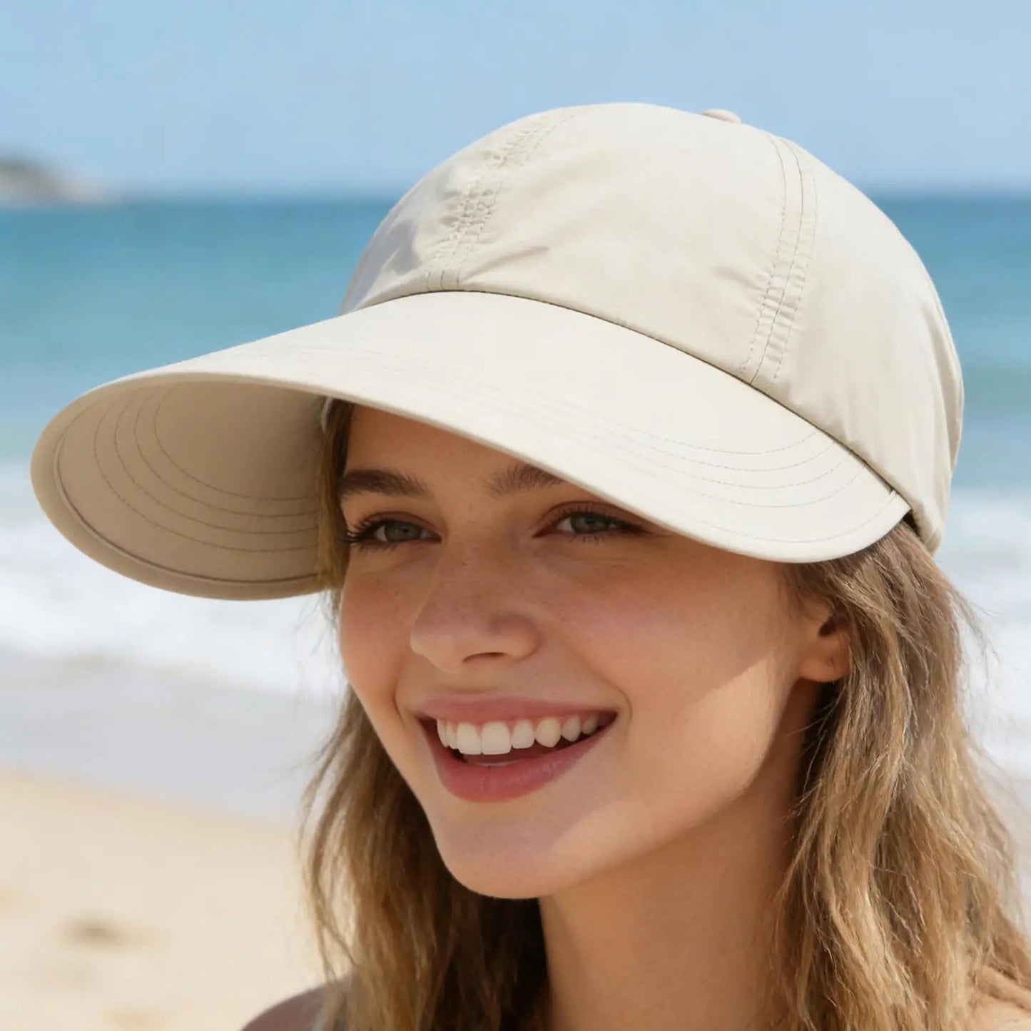 Breathable Sunhat with Wide Brim  UV Protection Summer Outdoor Beach Fisherman Hat Sunscreen Protection Cap Adjustable Sun Hat