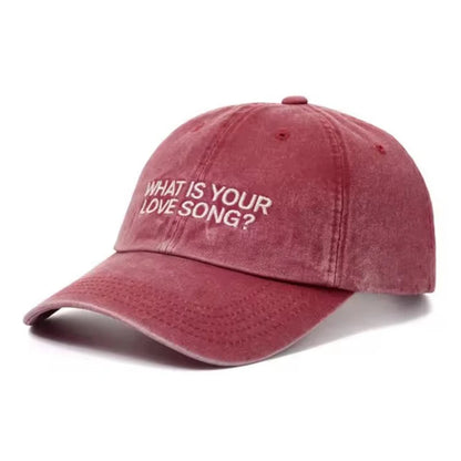 Kpop “What Is Your Love Song” Same Embroidery Baseball Cap, Tour Concert Visors Fashion Women Men Outdoor Baseball Caps