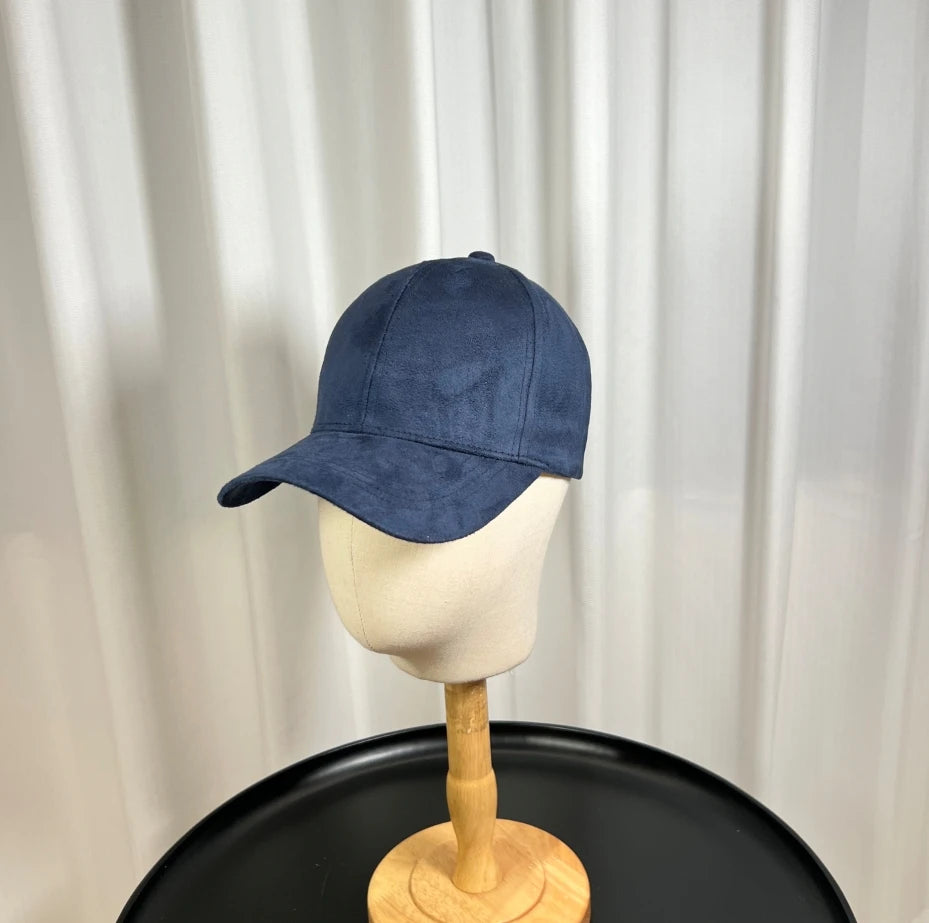 Fashion Adjustable Suede Baseball Caps For Men Women Autumn Winter Solid Retro Snapback Hip Hop Hat Unisex Street Sun Visor Caps