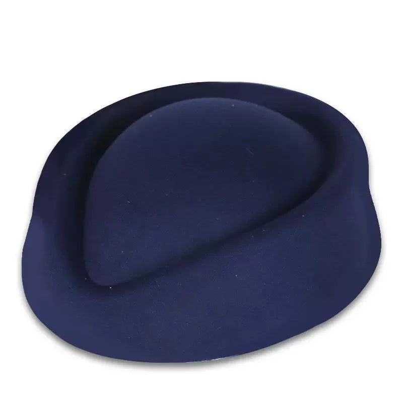Hepburn Style Black Flat Top Berets Hat Women's French High-end Aviation Stewardess Hat Retro Republic of China Beret