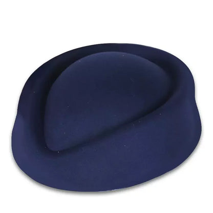 Hepburn Style Black Flat Top Berets Hat Women's French High-end Aviation Stewardess Hat Retro Republic of China Beret