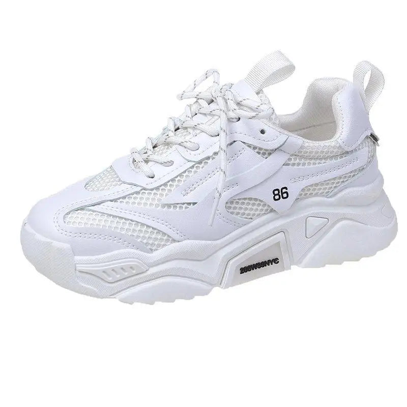 Women Purple Platform Sports Shoes Women Thick Sole Breathable Black Casual Shoes Fashion Slip On 2025 Outdoor Walking Sneakers