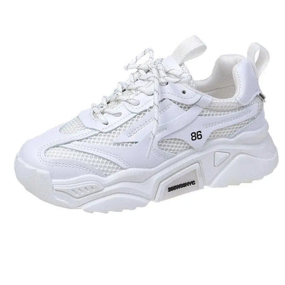 Women Purple Platform Sports Shoes Women Thick Sole Breathable Black Casual Shoes Fashion Slip On 2025 Outdoor Walking Sneakers