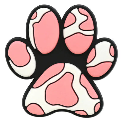 lovely dog paw PVC shoe Charms Slippers Buckle combination Fit Wristbands accessories Decoration Bands gift unisex party