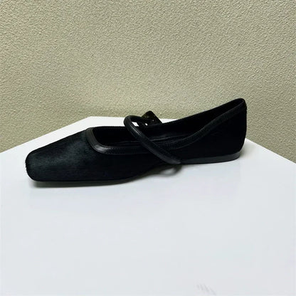 Designer Spring Autumn Women Leopard Shoes Fashion Shallow Buckle Ladies Flats Shoes Square Toe Women's Mary Jane Shoes