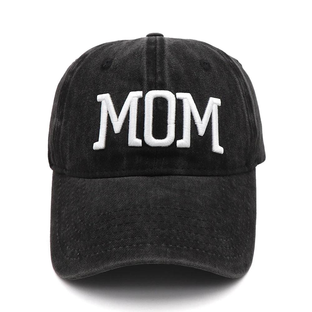 KOEP MOM And DAD Baseball Cap Fishing Caps Men Outdoor Women Washed And Worn Pregnancy Announcement Hats 3D Embroidery