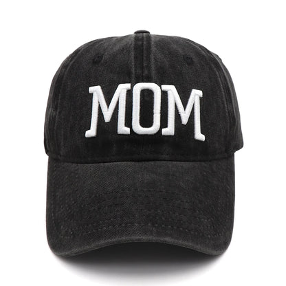 KOEP MOM And DAD Baseball Cap Fishing Caps Men Outdoor Women Washed And Worn Pregnancy Announcement Hats 3D Embroidery