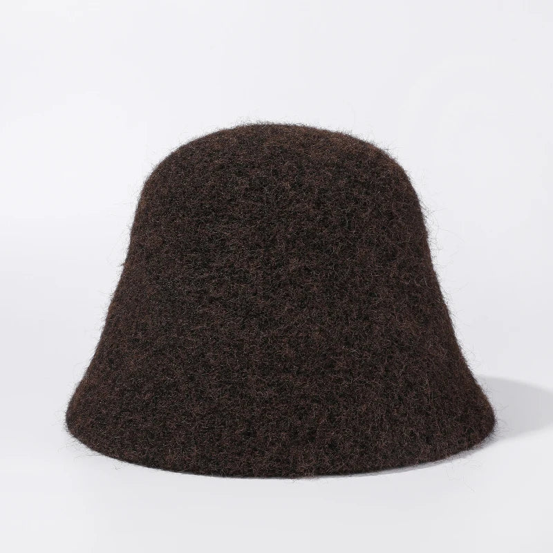 Fashion Ladies Winter Outdoor Warm Bucket Hat Woman‘s Daily Casual Fisherman Cap Korean Style Classic Panama Hats