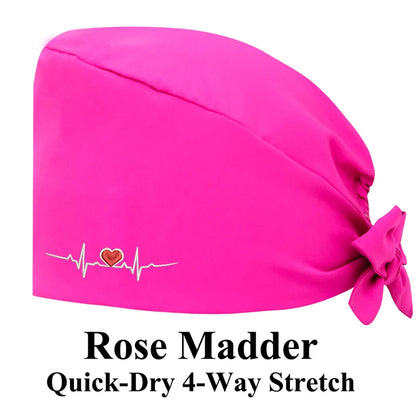 ECG Embroider Working Hats for Man Woman Pet TOOTH Clinic Scrub Caps Quick Dry Breathable Dentist Cap MSG-03