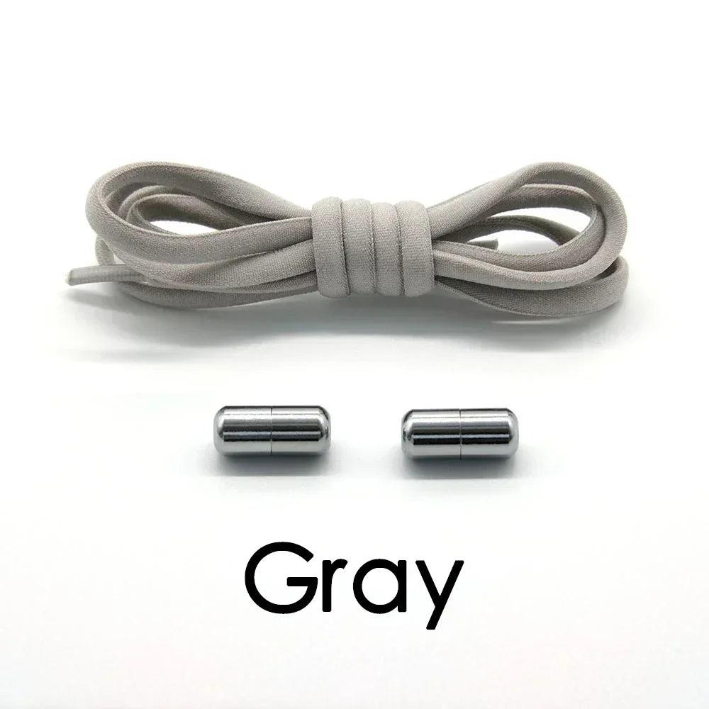 1Pair No tie ShoelacesSemicircle New Elastic Shoe Laces For Kids and Adult Sneakers Shoelace Quick Lazy Laces Color Shoestrings