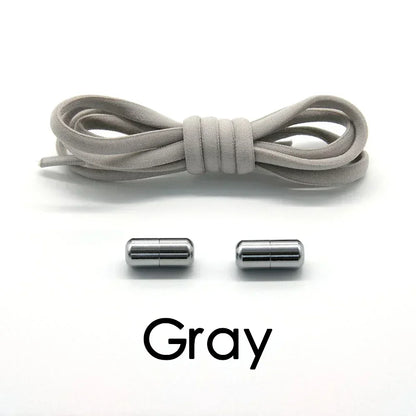1Pair No tie ShoelacesSemicircle New Elastic Shoe Laces For Kids and Adult Sneakers Shoelace Quick Lazy Laces Color Shoestrings
