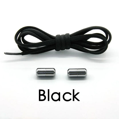 1Pair No tie ShoelacesSemicircle New Elastic Shoe Laces For Kids and Adult Sneakers Shoelace Quick Lazy Laces Color Shoestrings