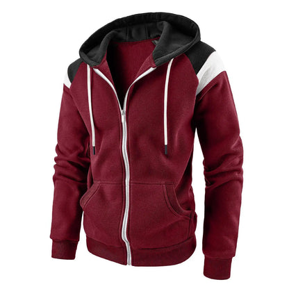 New Men Hoodies Jacket JURASSIC PARK Dinosaur World Graphic Men's Color Blocking Contrasting Sweatshirt, Men Casual Sports Top