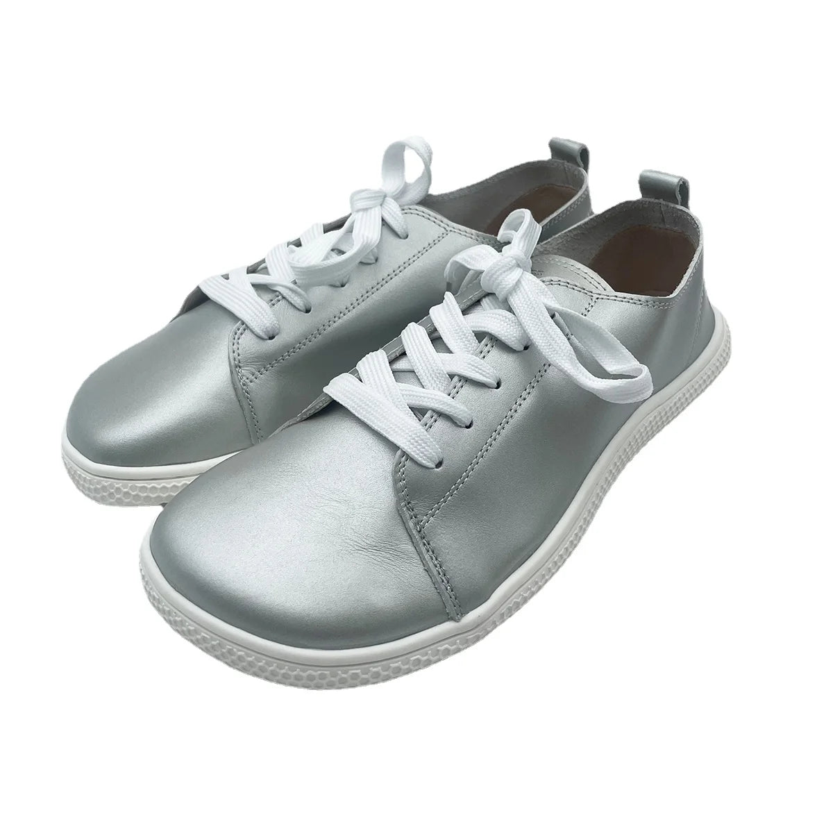Tipsietoes 2025 Sprinng Autumn Genuine Leather Barefoot Sneaker For Women Flat Soft Thin Out Sole Zero Drop Wider Toe Box