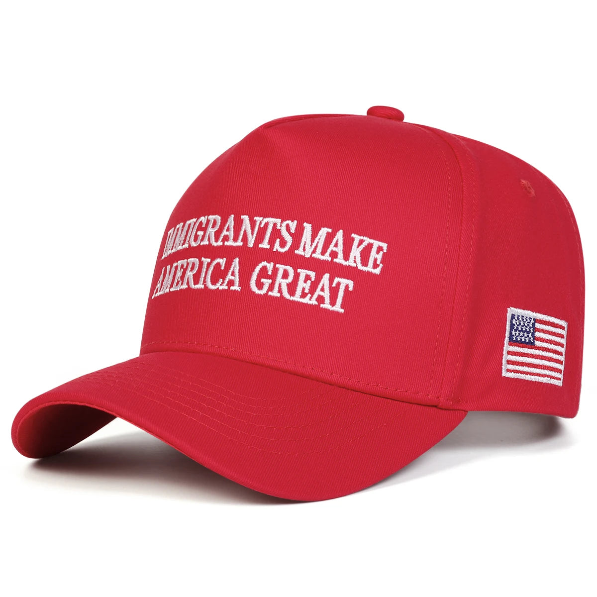 Unisex IMMIGRANTS MAKE Letter Embroidery Baseball Caps Spring and Autumn Outdoor Adjustable Casual Hats Sunscreen Hat Sports Cap