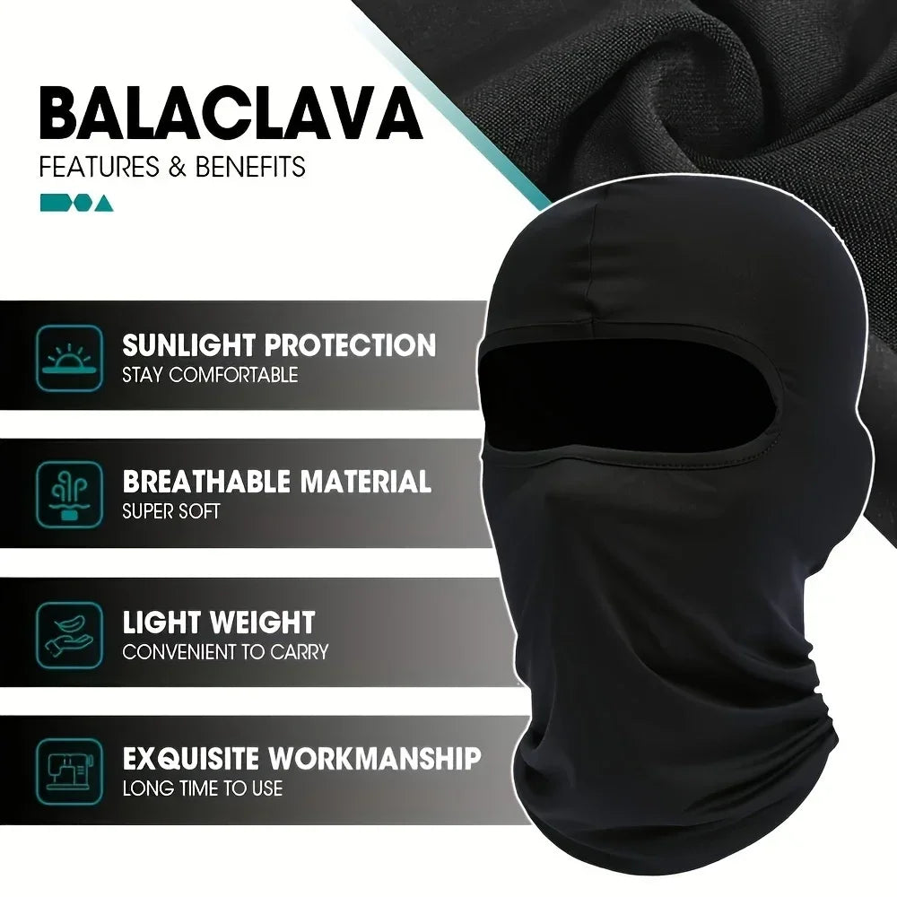 1 Pieces/Quick-dry Balaclava Sports Full Face Mask Soft Breathable Beanies Cycling Helmet Liner Running Hiking Fishing Hood Caps
