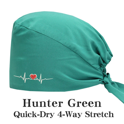 ECG Embroider Working Hats for Man Woman Pet TOOTH Clinic Scrub Caps Quick Dry Breathable Dentist Cap MSG-03