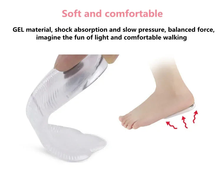 1 Pair Silicone Gel Foot Insoles X/O Shape with Magnet Heel Pad for Men And Women Foot Care Insert for Comfort