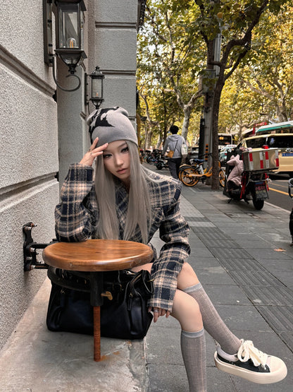 Women Hat Knitting Beanies Goth Star Caps Men Y2k Streetwear Winter Fashion Pullover Kpop Harajuku Vintage Warm Hip Hop Unisex