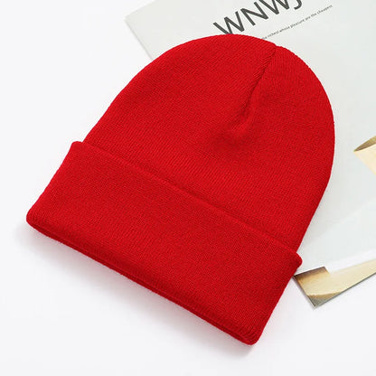Acrylic Beanie Cap for Adult Winter Women Men Plain Skullies Beanie Hats Custom Logo Knitted Hats SKullies Skullcap