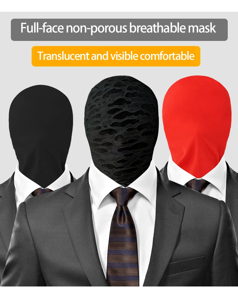 Balaclava Summer Full Face Breathable Mask Translucent UV Protection Face Cover Elastic Halloween Role Playing Ice Silk Cosplay