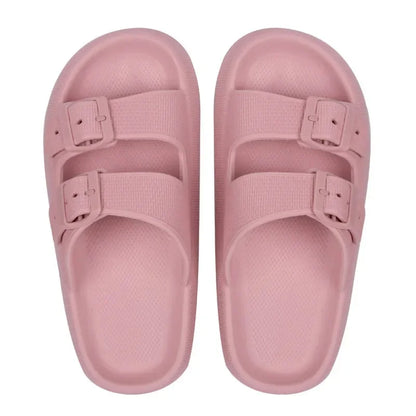 New Women's Slippers Thick Bottom Anti-Slip Home Outdoor Sandals Comfortable EVA Material Pure Color Slippers