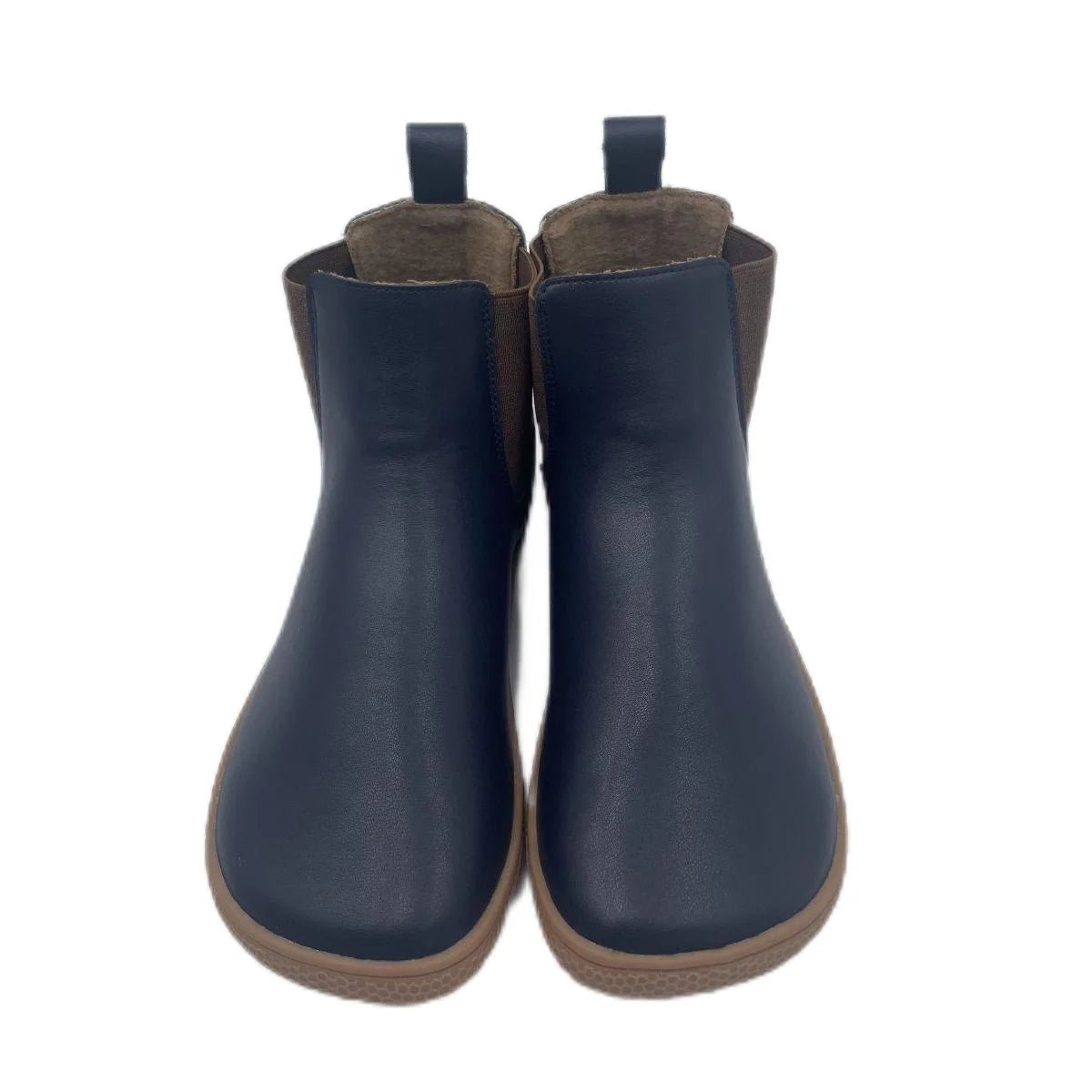Tipsietoes Chelsea Barefoot Autumn Genuine Cow Leather Boots With Wool Linning Inside For Women Wider Toes Box Light Weight