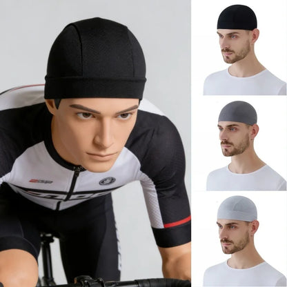 Summer Thin Breathable Mesh Skull Beanie Cap Sweat Absorbent Sport Cap Under Helmet Liner Moisture Wicking Quick Dry Cycling Hat