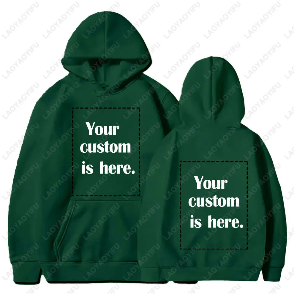 2026 Student Casual Custom Printed Text DIY Hoodie Customized Personalized Hoody Custom Hoodies Text Sweatshirt Clothes